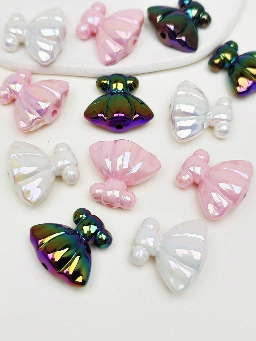 10pcs Cute Multicolor Princess Beads, DIY Jewelry Making & Decoration Beads For Necklace, Bracelet, Phone Chain, Bag Charm