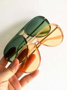 2 Pieces (green + Transparent Brown)