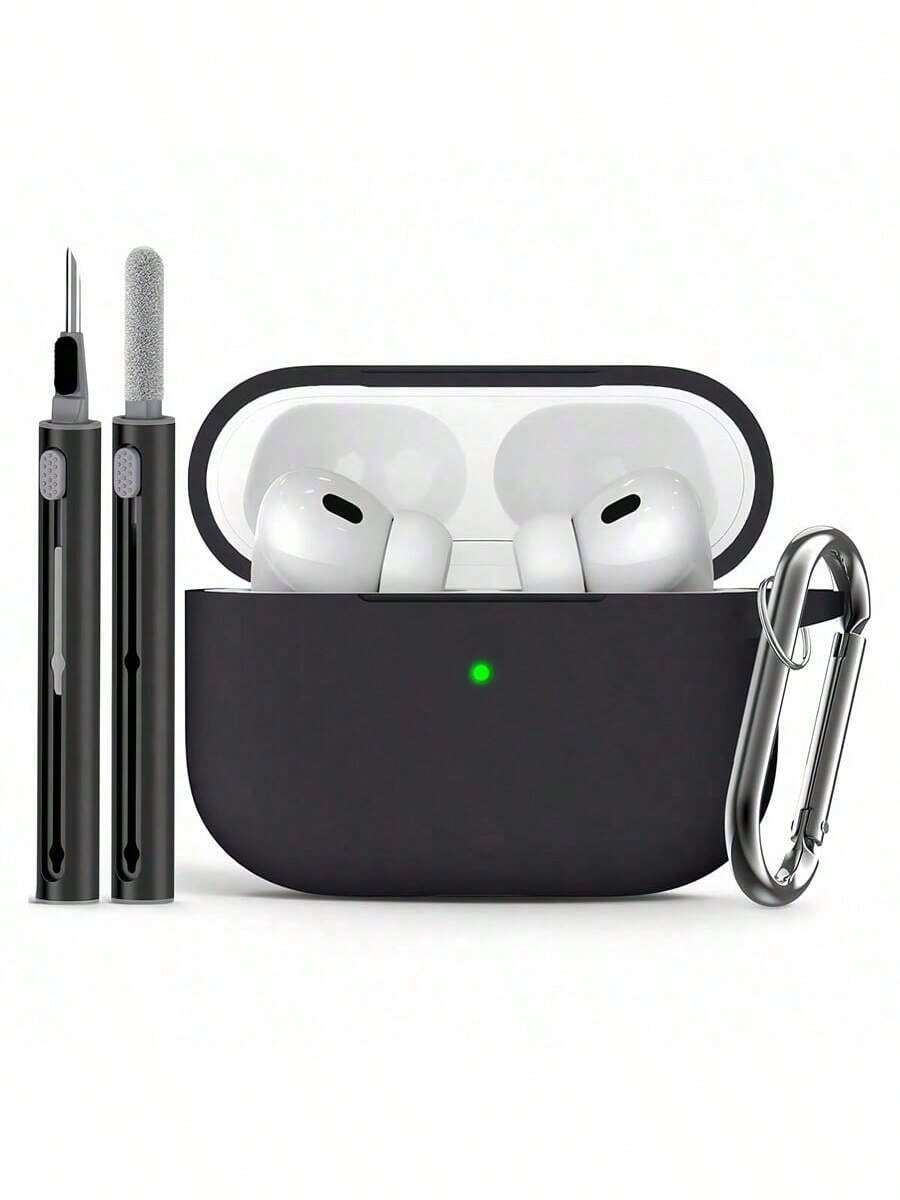 Case Compatible With Apple Airp Ods Pro Case Earphone Accessories Wireless Bluetooth Headset Silicone Air Pod Pro Cover With Cleaner Kit