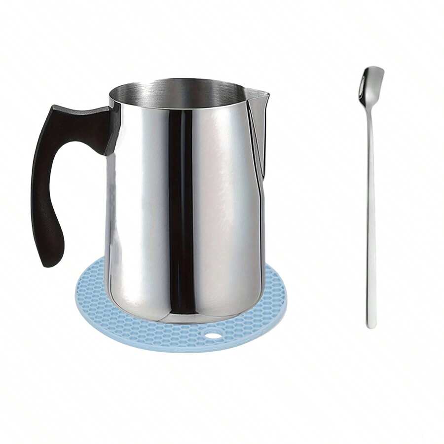 Candle Making Kit,32Oz/900ml Stainless Steel Molten Wax Pot With Drip-Free Pouring Spout Design Heat-Resistant Handle,Spoon And Silicone Coaster Included