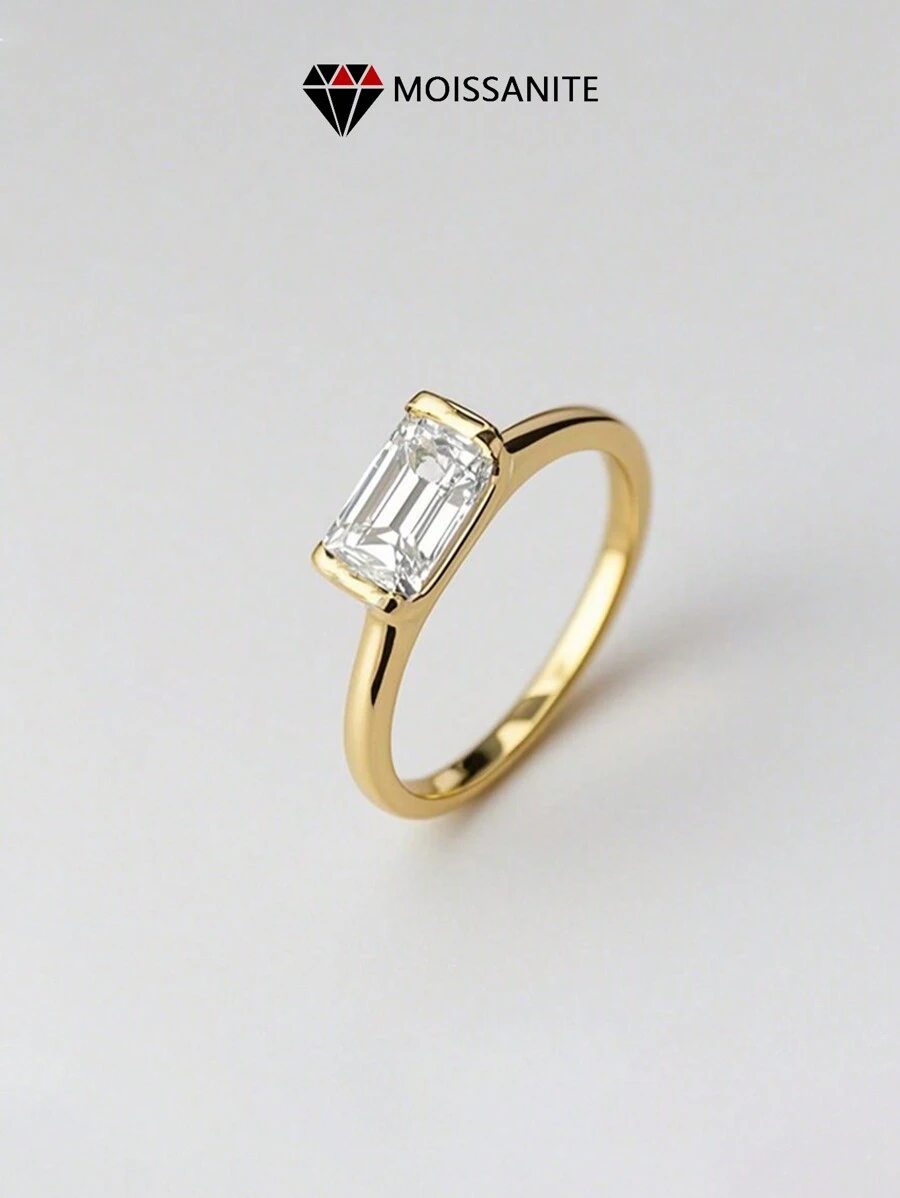 LOVESSOM 925 Silver 1 Carat Moissanite Fashion Retro Wedding Ring, Suitable For Christmas, Thanksgiving, Valentine's Day, Men And Women Couples, Daily And Wedding Wear, Proposal Wear And Gift