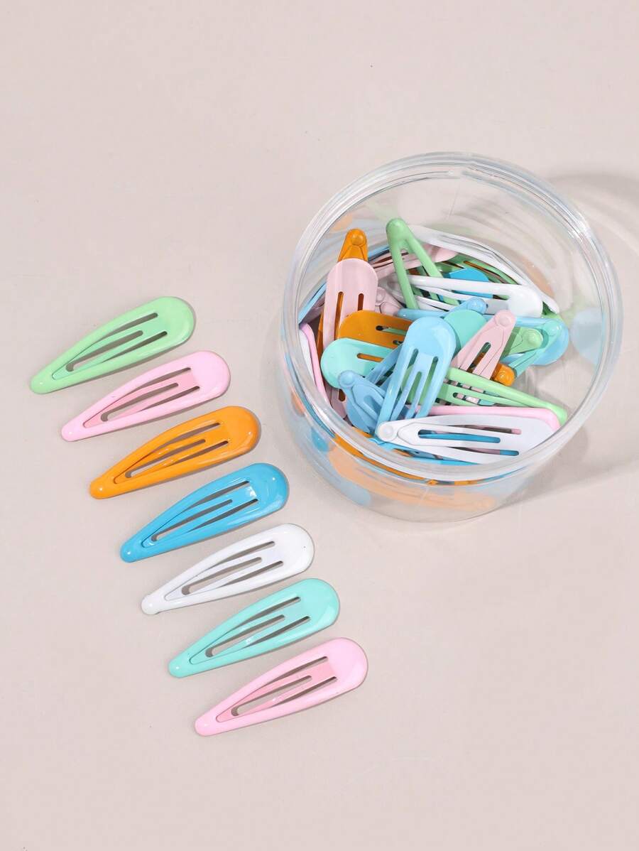 40 peças de grampos de cabelo coloridos para o Dia das Mães em lata, grampos de acrílico BB, acessórios de cabelo da moda para mulheres, presentes para mães, uso diário