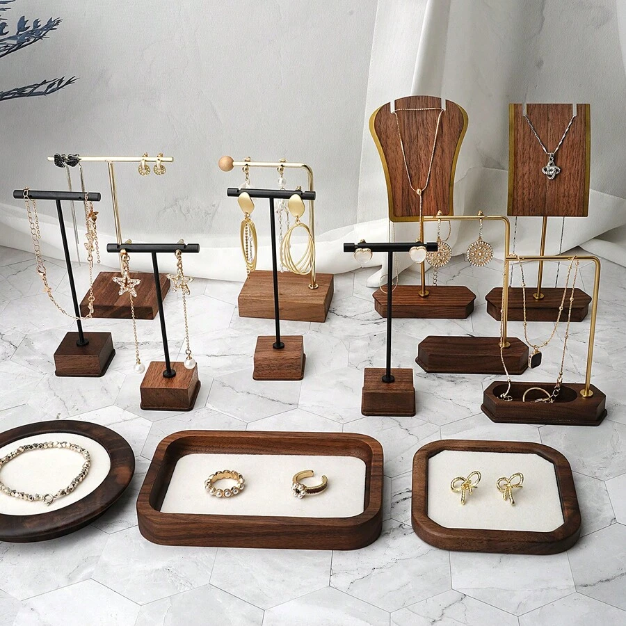 Support d'exposition de bijoux, support de collier, étagère de rangement - Tour d'exposition de bijoux en métal électrolytique pour présentoir de pendentifs, boucles d'oreilles, bracelets, accessoires. Accessoire photo pour bijoux, décoration pour stand d'exposition. Nécessité estivale pour femmes, organisateur de rangement, cadeau, accessoire de voyage et de rentrée scolaire.
