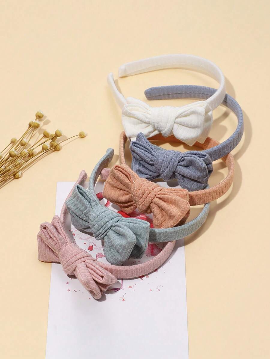 1pc Cute Fabric Bow Headband, Fashionable Headband Accessory, Minimalist Hair Clip Head Decor
