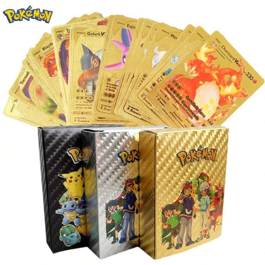 pokemon 55 carte Pokémon (serie V, Vmax, GX rare), carte anime da collezionare, regali per fan, adatte per occasioni di festa, fornitura per feste, gioco di carte Pokémon