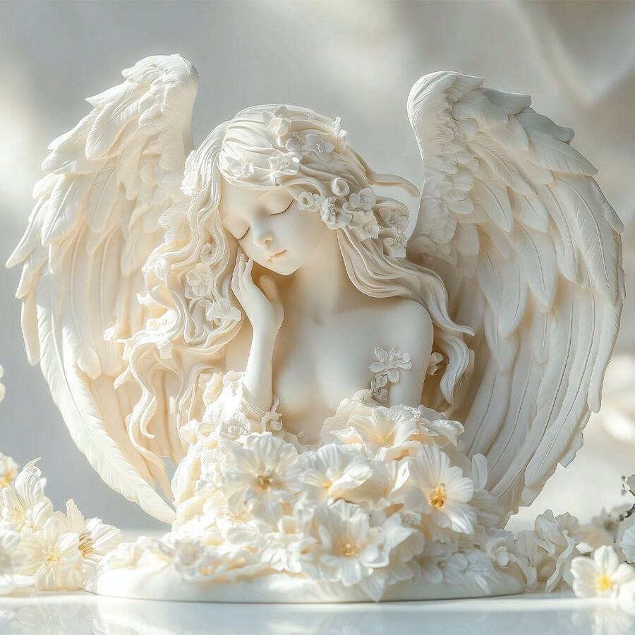 Angel Silicone Mold, Resin Casting Mold, Jewelry Casting Tool, Suitable For Spring, Valentine's Day, Father's Day, Mother's Day, Thanksgiving, Birthday Gift DIY Mold, Suitable For Candle Plaster Handmade Soap, Suitable For Home Decoration, Accessories, Ornaments