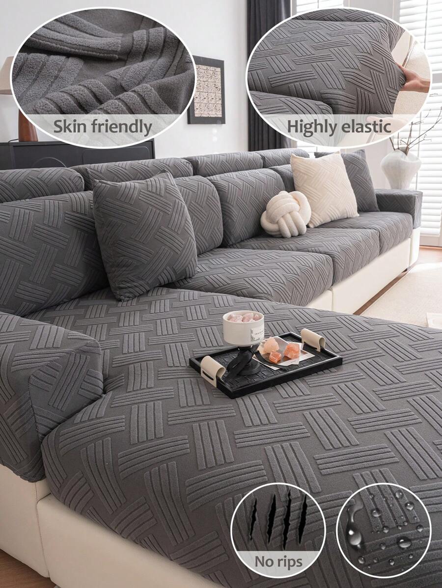 1 pièce Housse de canapé, universelle tout inclus, coussin de canapé universel antidérapant simple pour toutes les saisons, housse de coussin de canapé, chapeau élastique de canapé, convient à la protection des canapés en L et des canapés 1, 2, 3, 4 places dans le salon