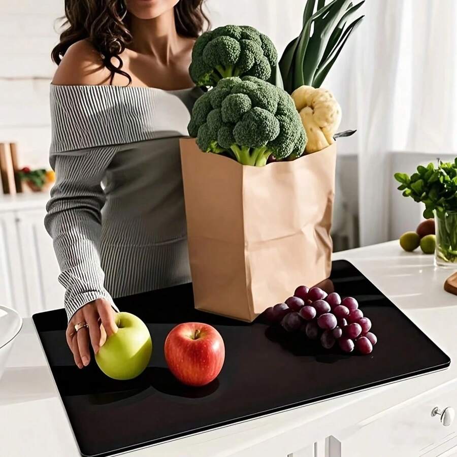 Cutting Board, Cutting Board, Kitchen Home Restaurant Non-Slip Acrylic Black Transparent Cutting Board, Countertop Protector Cutting Board, Fruit Cutting Board, Kitchen Utensils, Apartment Essentials