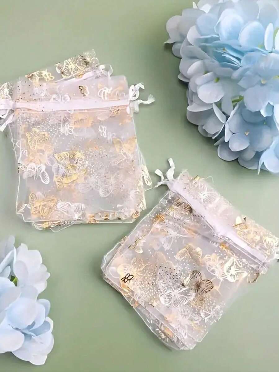 20/50pcs Small Organza Drawstring Bags, Polyester Jewelry Gift Pouches, Jewelry Gift Bags, Party Favor Bags, Sample Mesh Bags, Perfect For Wedding, Party, Travel Storage, Gift Bags And Party Bags, Hairclips, Jewelry, Earrings, Necklaces, Nail Art, Small Toys, Gift Packaging Bags, Back To School, Small Gift Bags, Souvenirs, Party Favor Bags, Graduation Gift Bags, Ideal For Teacher's Day Gifts, Mother's Day Gifts.