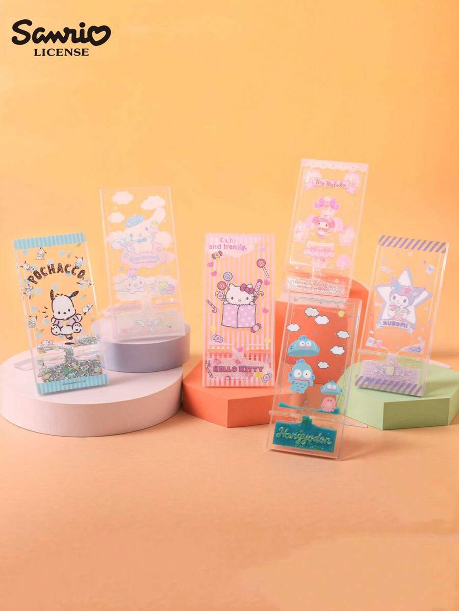 Sanrio Support de téléphone portable à sable magique Sanrio 1, parfait pour l'organisation et les stations de recharge au bureau, idéal comme cadeau de Noël