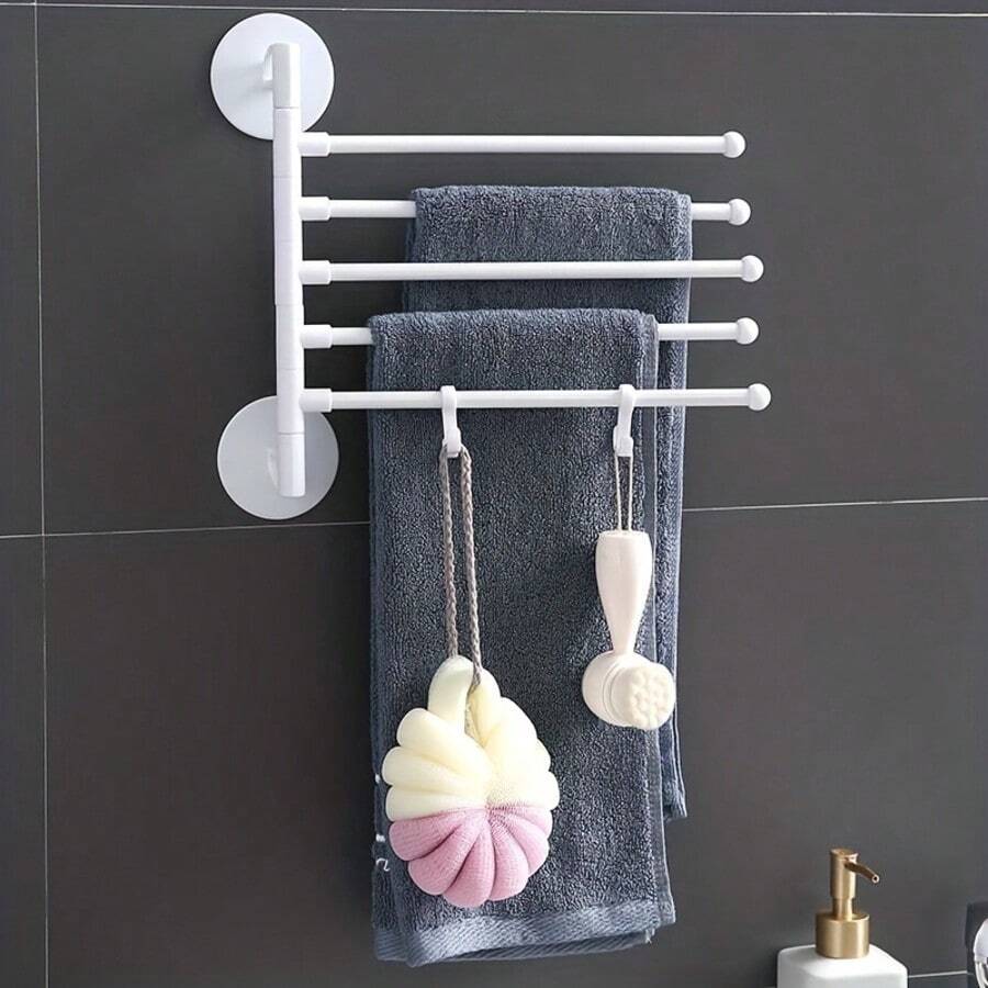 New Multi-Tier Towel Rack, Drilling-Free, Rotatable Home/Dorm/Bathroom/Kitchen Storage Organizer