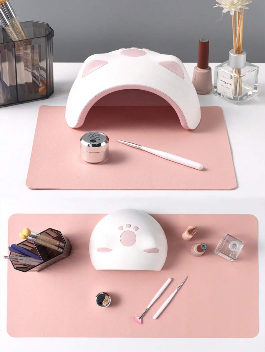 Tapete De Mesa Para Nail Art À Prova D'Água, Resistente À Sujeira, Durável, Apoio De Braço, Dobrável, Dupla Face, De Microfibra, Macio, Almofada Para As Mãos, Apoio De Braço Para Nail Art, Manicure, Ferramenta De Beleza Portátil Multifuncional