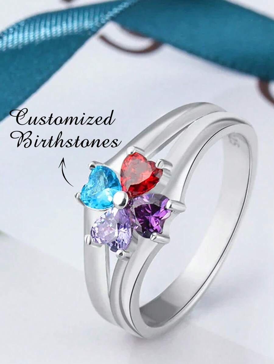 S925 Sterling Custom Birthstone For Women Fine Ladies Jewelery Gift,Mother's Day Gifts,Anniversary Jewelery Gift Valentines Gift Mother's Day Gift