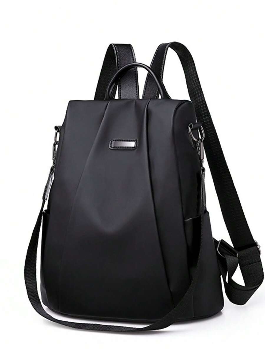 Mochila de viagem elegante, mochila versátil para estudantes universitários, mochila casual de nylon para mulheres