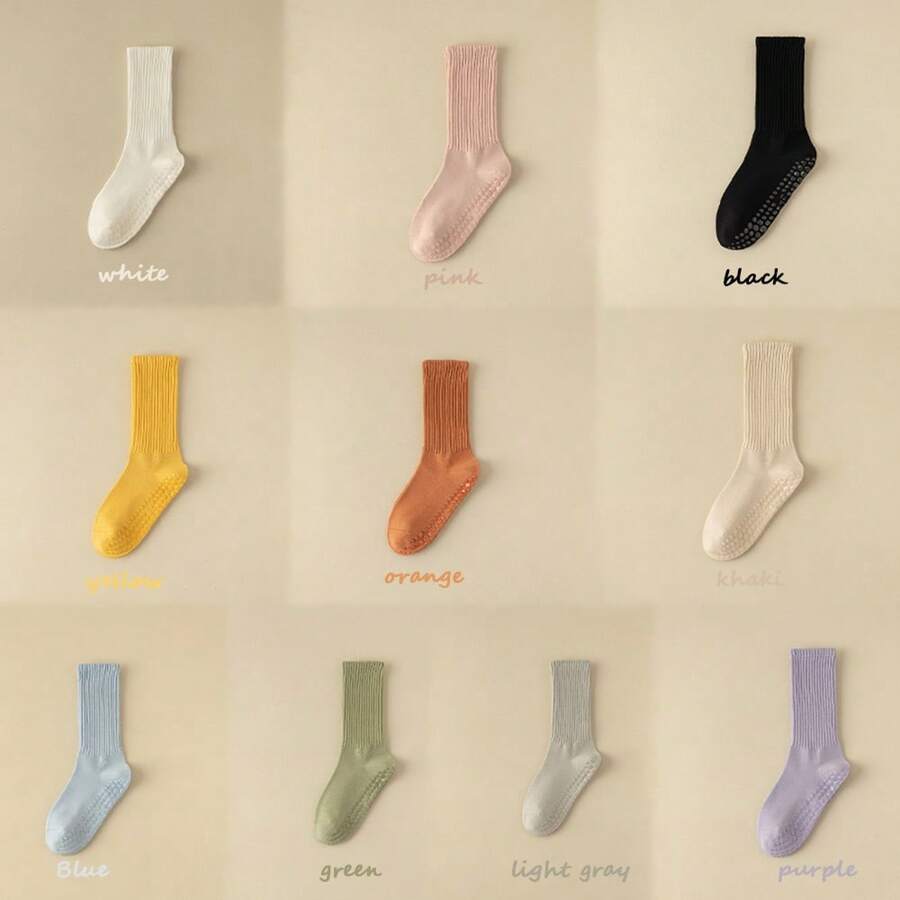 Calcetines de yoga antideslizantes con agarre de silicona para mujeres - Calcetines transpirables para pilates y danza (1 paquete)