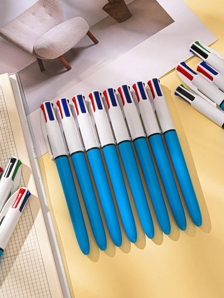 8 pièces/paquet Stylos à bille multicolores 1,0 mm, Stylos 4-en-1, Stylos infirmiers rétractables mignons, 4 stylos de couleur en 1, convenant pour l'école, la rentrée scolaire, les étudiants, les infirmières, les tableaux blancs, les fournitures de bureau