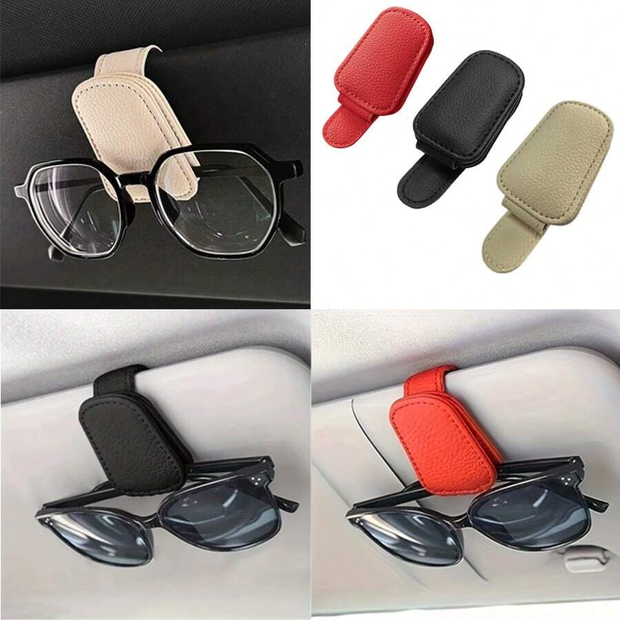 1 pieza Soporte para gafas de sol de carro, clip de visera de sol