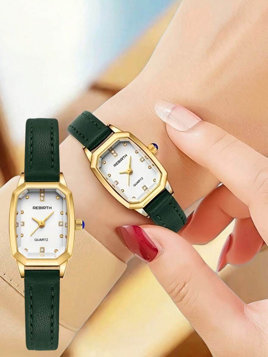 1 pieza Reloj de mujer de estilo minimalista casual con correa, versátil para uso diario