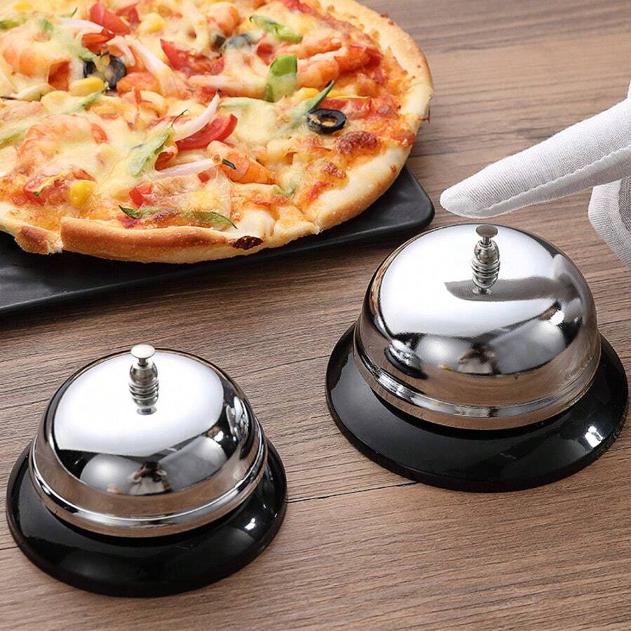 1 Piece Of Stainless Steel Serving Bell, Restaurant Serving Bell, Hotel Bell, Bar Counter Bell, Student Answering Bell
