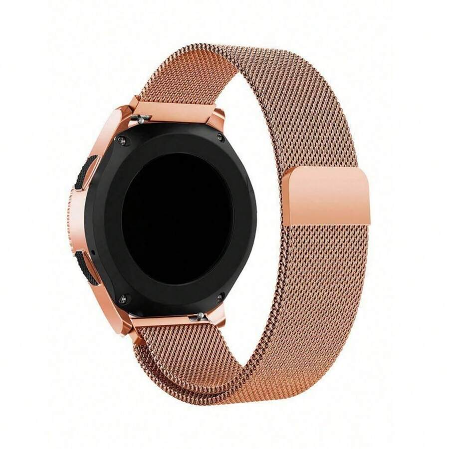 CTPOR 1 pieza Banda de reloj deportivo de malla de metal compatible con para hombres y mujeres, adecuada para Banda de reloj de 18mm, 20mm, 22mm, compatible con Series, Rosa, Plata, Negro, modelos múltiples, de acero inoxidable resistente al óxido, apta para todas las tallas de muñeca, reemplazable, regalo