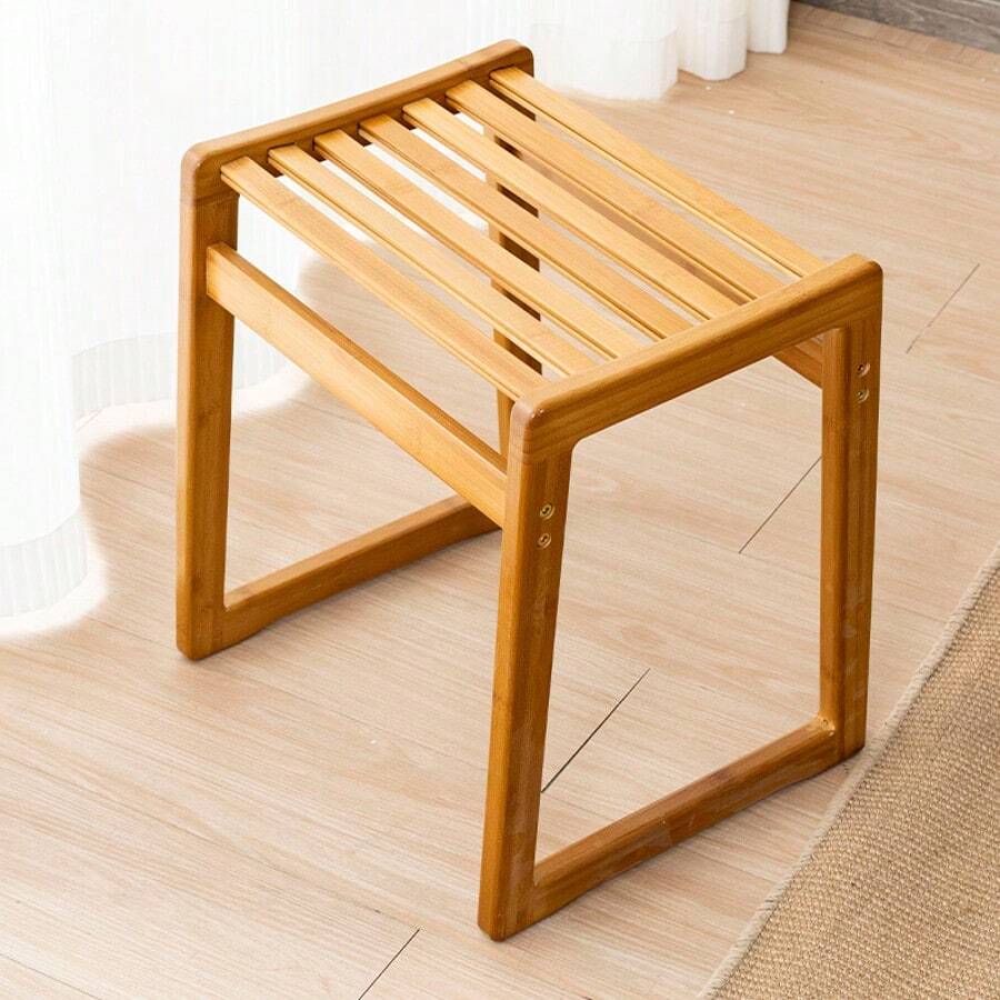 Chaise en bambou, meuble en bois de bambou pour la maison, le salon, le balcon, la salle de bain, tabouret en bambou tressé au style Ins créatif