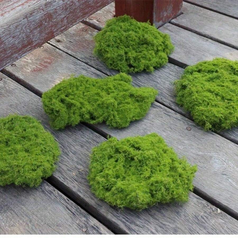 Künstliche Moos Matte Dekoration, 30/50/100g, Polyester bepflanzt und imitierte kleine Landschaftsbegrünung, geeignet für Feiertagsdekorationen zu Weihnachten und St. Patrick's Day, frühlingshafter Raumdekor und Heim Dekoration