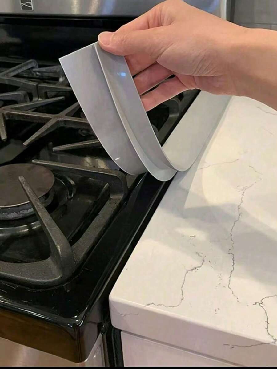 2 pièces Set de bandes en silicone, bande pour table de cuisson, bande résistante à l'huile et aux taches de cuisine, bande d'étanchéité en silicone, set de tapis de table de cuisson à gaz, tapis de table de cuisson à gaz