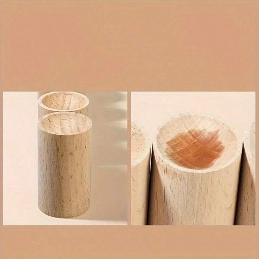 6 pièces Diffuseur d'arôme en bois naturel de conception minimaliste - 4,3 cm. Convient pour la maison, le bureau et les produits automobiles. Diffuseur d'arôme en bois clair - Décoratif en bois massif portable avec fonction de répulsif à moustiques, diffuseur d'arôme, brûle-encens