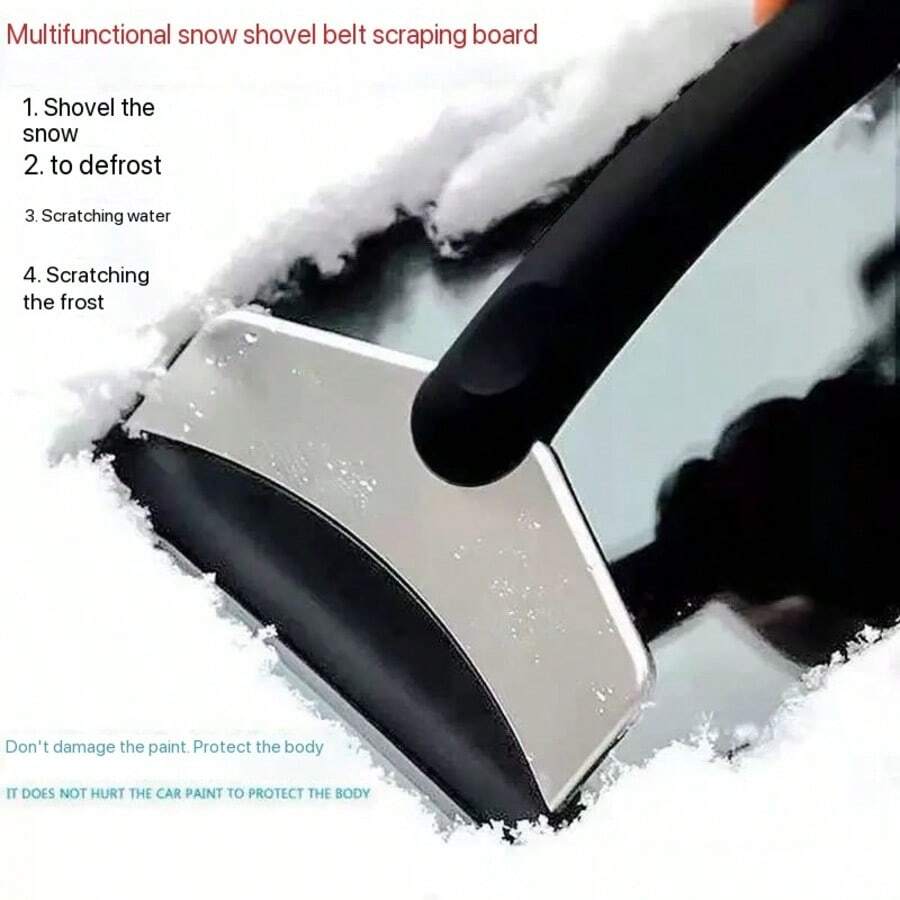 1pc Stainless Steel Snow Shovel Glass Scraper Snow Shovel Ice Removal Snow Shovel Snow Shovel Frost Tool Ice Shovel Defrost Scraper