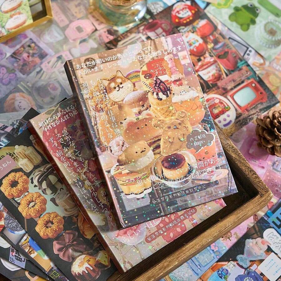 45pcs/Pack Japanese Style Die Cut Stickers, For DIY Scrapbook, Planner Decoration,School Supplies,Back To School