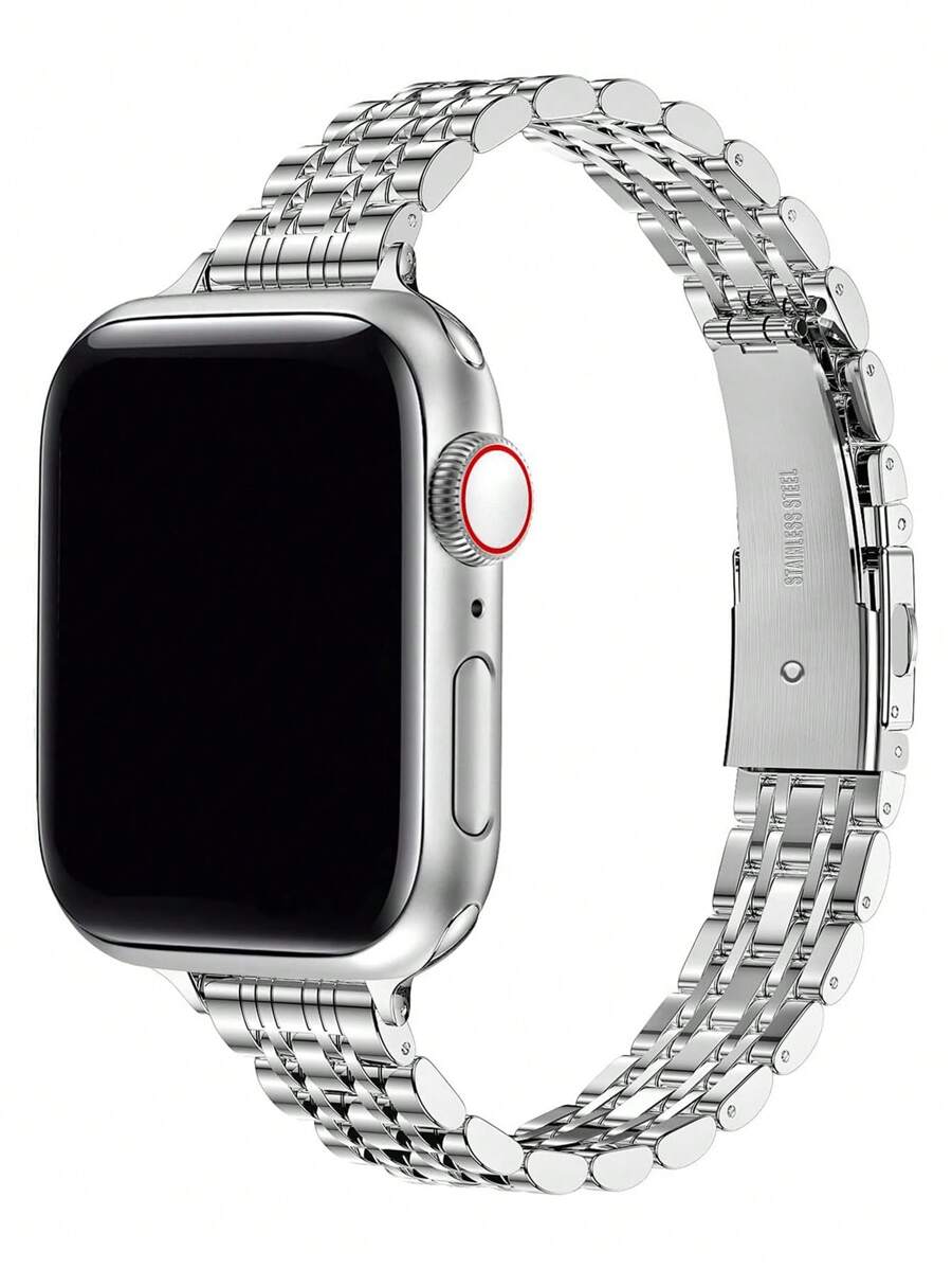 Compatível com 49 mm, 46 mm, 45 mm, 44 mm, 42 mm, 41 mm, 40 mm, 38 mm e 42 mm (S10) Compatível com Iwatch10, 9, 8, 7, 6, 5, 4, 3, 2, 1 SE SE2, aço inoxidável, sete, cintura pequena, smartwatch com pulseira de substituição ajustável