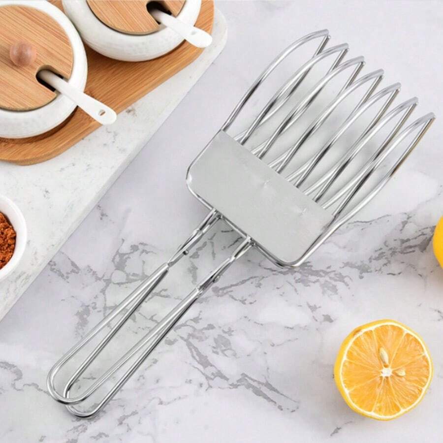 Affettatrice/taglierina in acciaio inossidabile per prosciutto, pane, carne arrosto, con morsetto per pane, multifunzionale per uso domestico e barbecue all aperto
