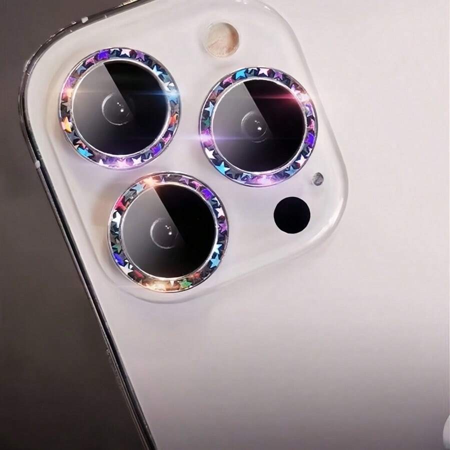 Colorful Camera Protector Film For Copatible With IP 16 14 15 Plus 15 Pro Max Clear Lens Protective Glass For Copatible With I 13 14pro 15pro 12 Mini 11 Back Cover Gift For Birthday, Family, Friends Sparkling Crystal, Lens Protector, Phone Accessories