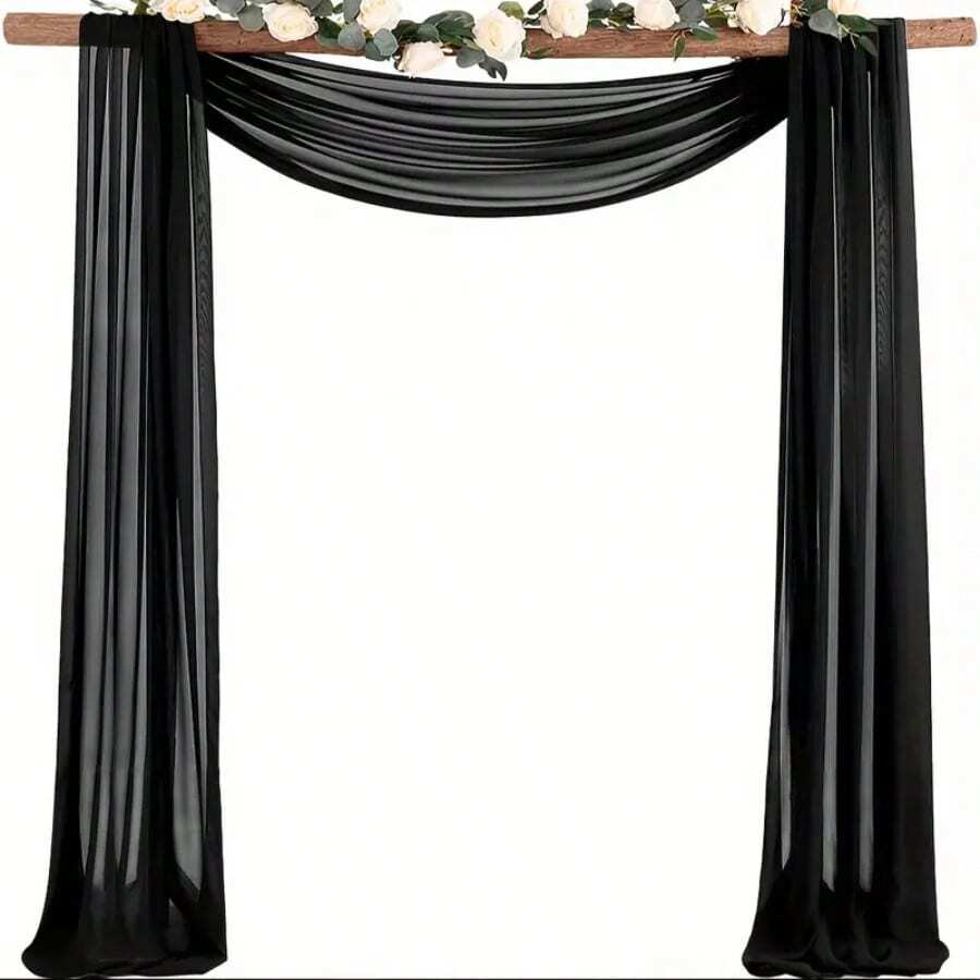 Elegant Wedding Arch Curtain: Chiffon, Suitable For Thanksgiving, Christmas Or Any Special Occasion