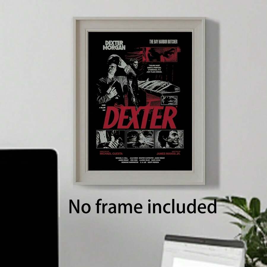 1 pezzo cartellone d arte retrò su tela "The Bay Harbor Butcher" di Morgan - senza cornice, decorazione d arredo di stile per soggiorno o camera da letto, regalo perfetto per Pasqua e ornamento per le vacanze, decorazione per casa in stile costiero