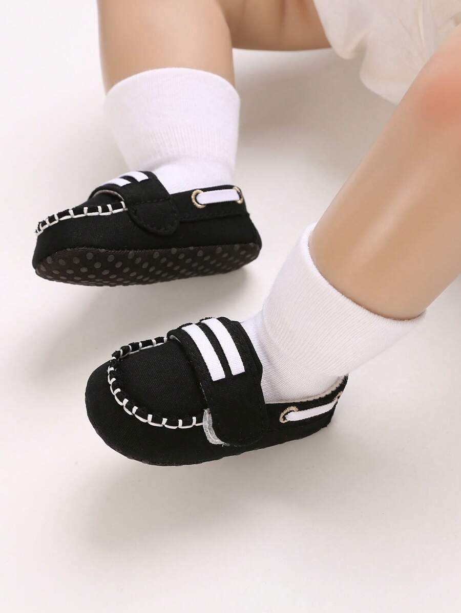 Classic Fashion Unisex Flat Loafers, Non-Slip Canvas Casual Shoes For Newborn Babies, First Walking Shoes