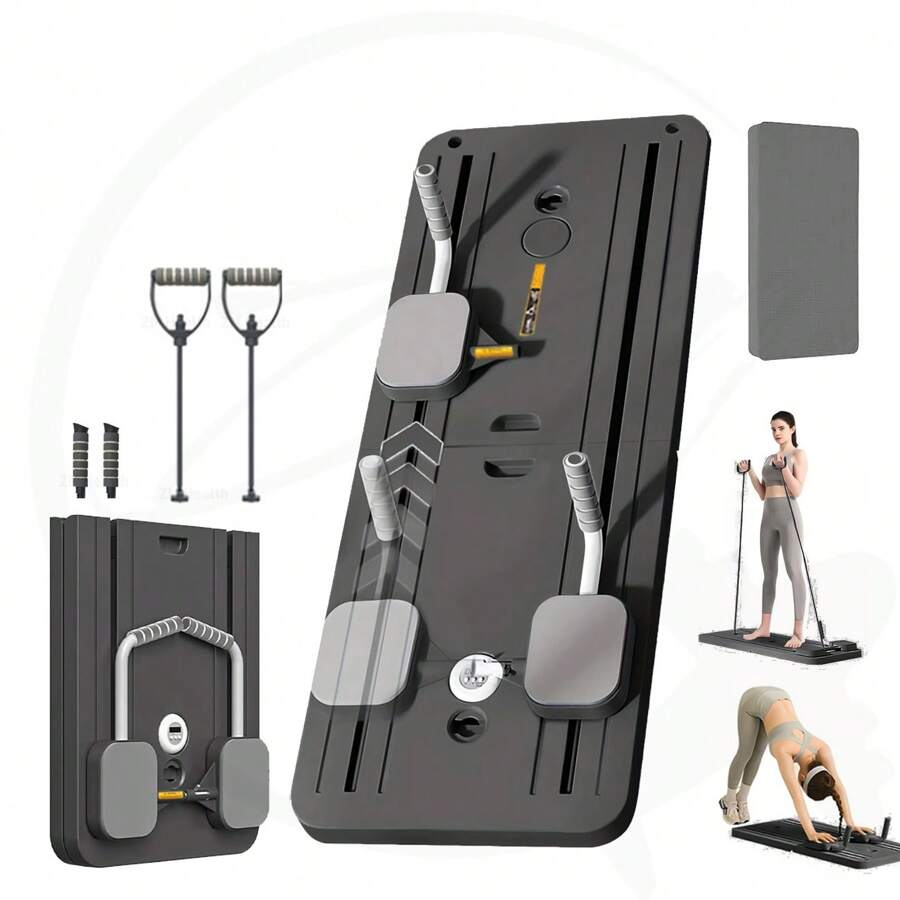 ZM Health Planche de Pilates pliante multifonctionnelle, Ensemble de Pilates 5-en-1 pour le façonnage, Tapis de glisse pour abdominaux, Pour les exercices du centre, le fitness, l'usage domestique, la salle de gym