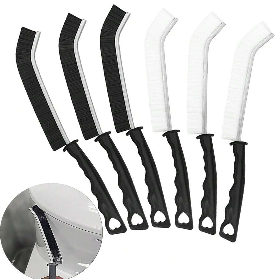Pack Of 6 Gap Cleaning Brushes, Hard Bristles, Corner Cleaning Brush, Detail Cleaning Brush, Household Joint Brush, Corner Cleaning Brushes For Slide Rail, Keyboard, Window, Door Home Bathroom Decor Back To School