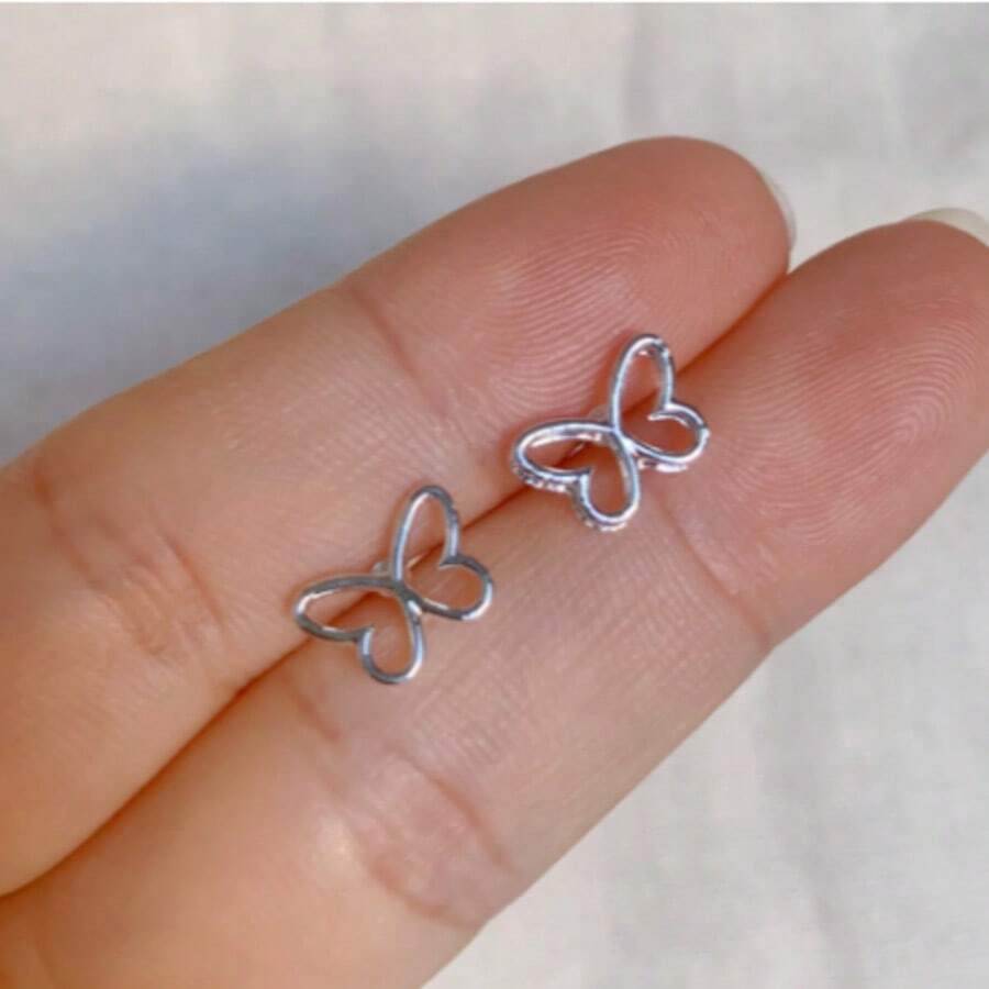 Minimalistische süße Hohlohr Ohrstecker, vielseitiges Design Ohrringe geeignet für den täglichen Gebrauch