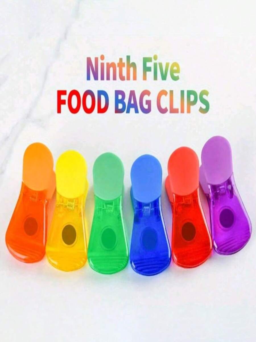 Un juego de pinzas para bolsas de aperitivos, clips de sellado de bolsas de aperitivos portátiles, clips de sellado magnéticos para refrigerador de varios tamaños y aberturas amplias mejoradas para bolsas de almacenamiento de alimentos/coloridos, herramientas de clips de sellado para la organización de la cocina en el hogar. (Debido a la producción manual, el producto puede tener defectos)