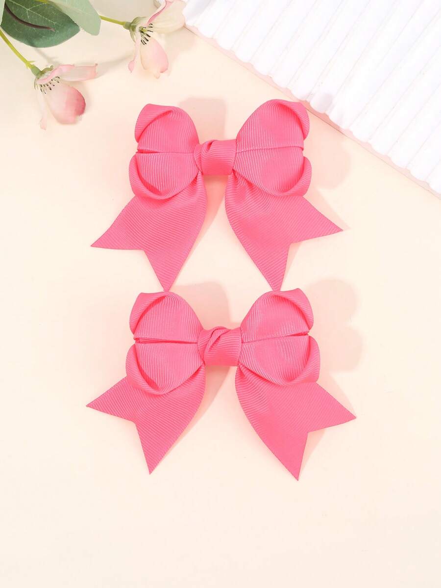 2pcs Colorful Bow Hair Clips,Candy Fabric Alligator Clips Hair Bows,Sweet Hair Accessories For Girls Happy Beach Vacation Gifts
