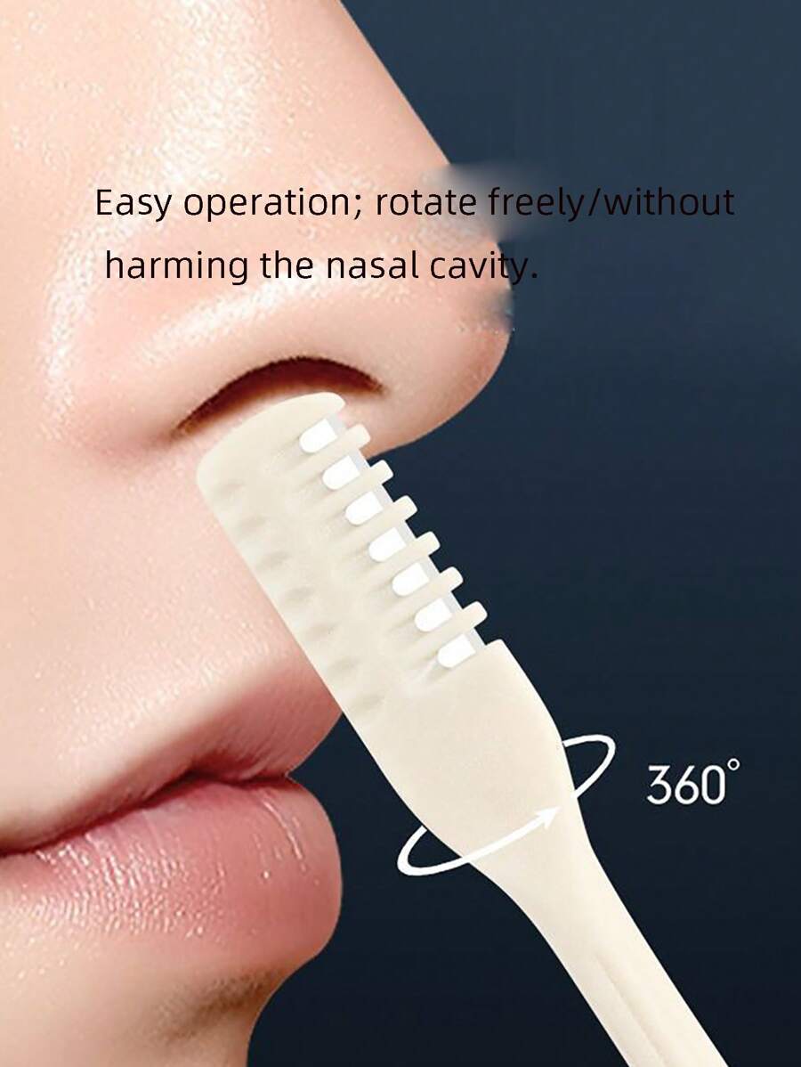 3pcs Set Manual Nasal Hair Trimmer Dual-Headed Nose Hair Clipper Safe Cleaning Tool, Portable Outdoor Travel For Men