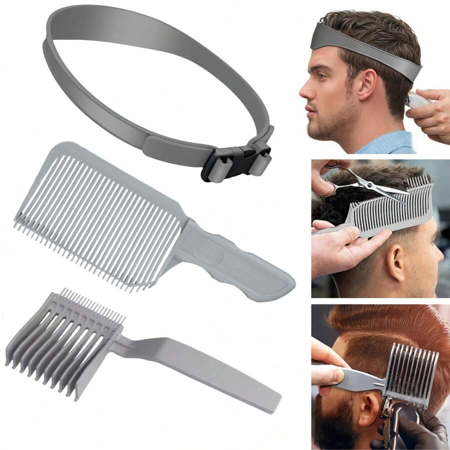 3 Stücke/Set gebogene Silikon Haarsträhnen Kragen Rasur Vorlage, gebogenes Haarband, Haarschnitt Verlaufsvorlage für Friseure, Friseurwerkzeuge