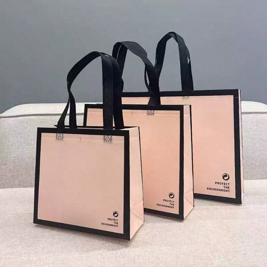 15pcs/ Non-Woven Fabric Clothing Store, Clothing Packaging Bag, Shopping Shopping Gift, Hand-Held Bag Summer Cooling,Beach,Travel