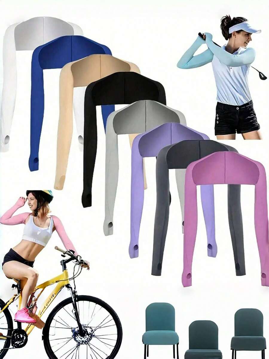 1 Stück atmungsaktiver UV-Schutz Eis-Seide Ärmelbezug für Outdoor-Sport und Golf