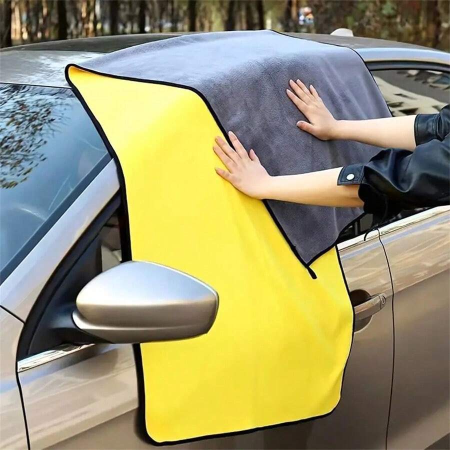 1pc Super Absorbent Microfiber Car Washing Towel - Extra Large, Thick Plush Detailing Cloth, Suitable For Car Care And Home Cleaning