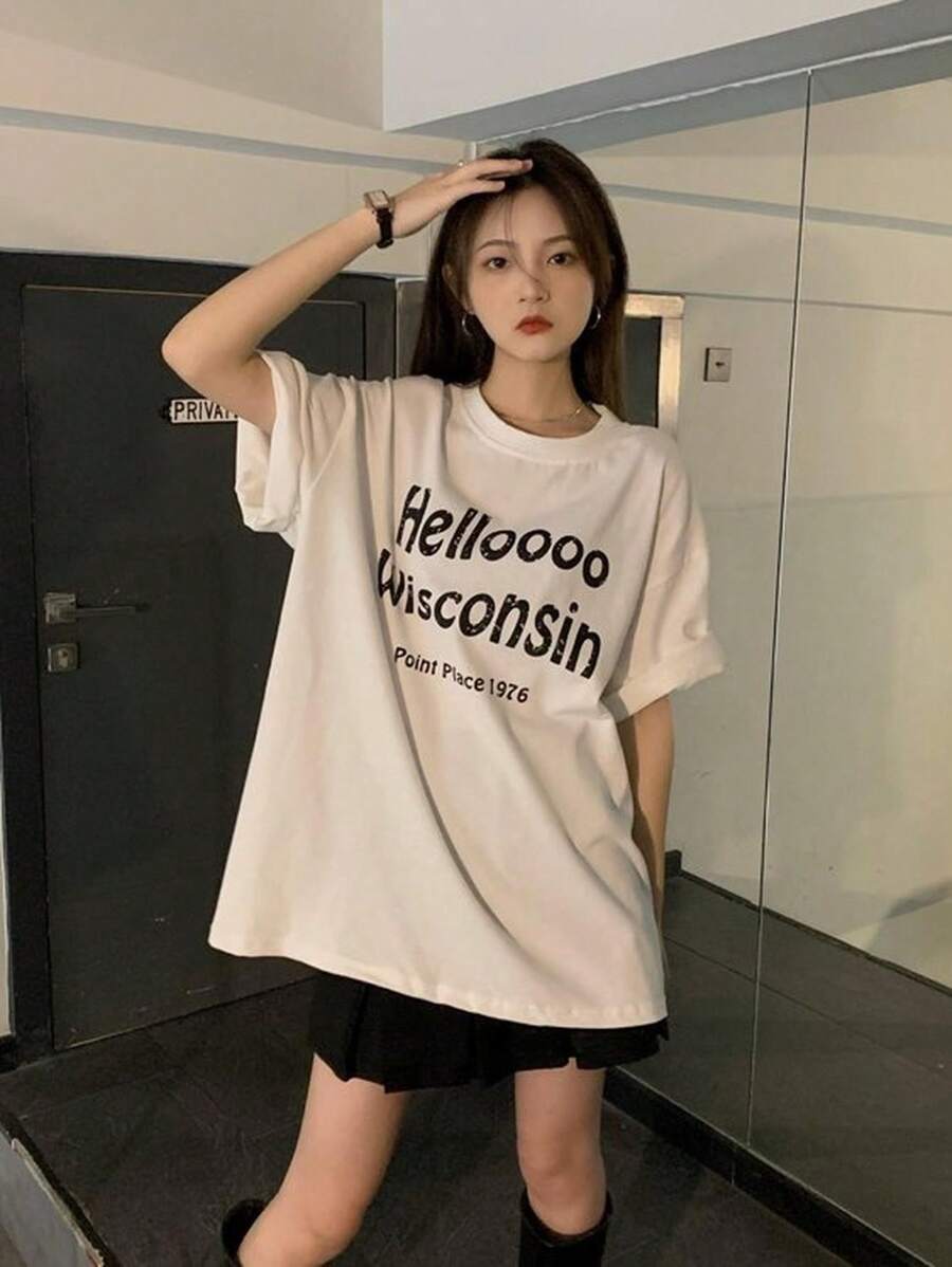 200g Pure Cotton T-Shirt 2025 Summer Ladies New Short Sleeve Pure Cotton Holiday Pattern Short Sleeve Round Neck Couple Wear Small Shirt Tops