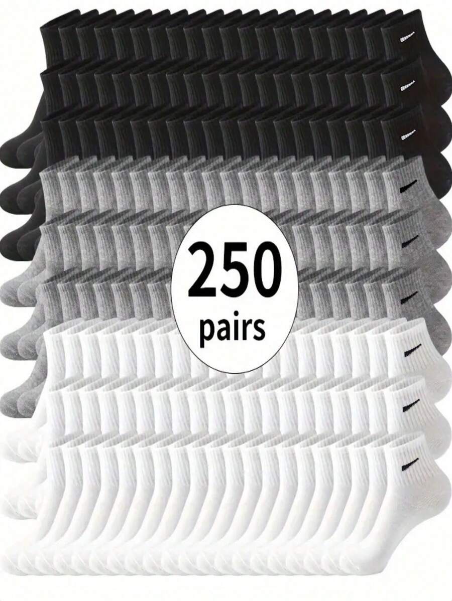 250/200/150/100/50/40/30/20/15/10/5/3/2/1Pair Of Men's Breathable Sports Socks, High Stretch Outdoor Running Socks,Comfortable, Breathable, Anti-Smelling And Antibacterial Socks Are Suitable For Everyday Life