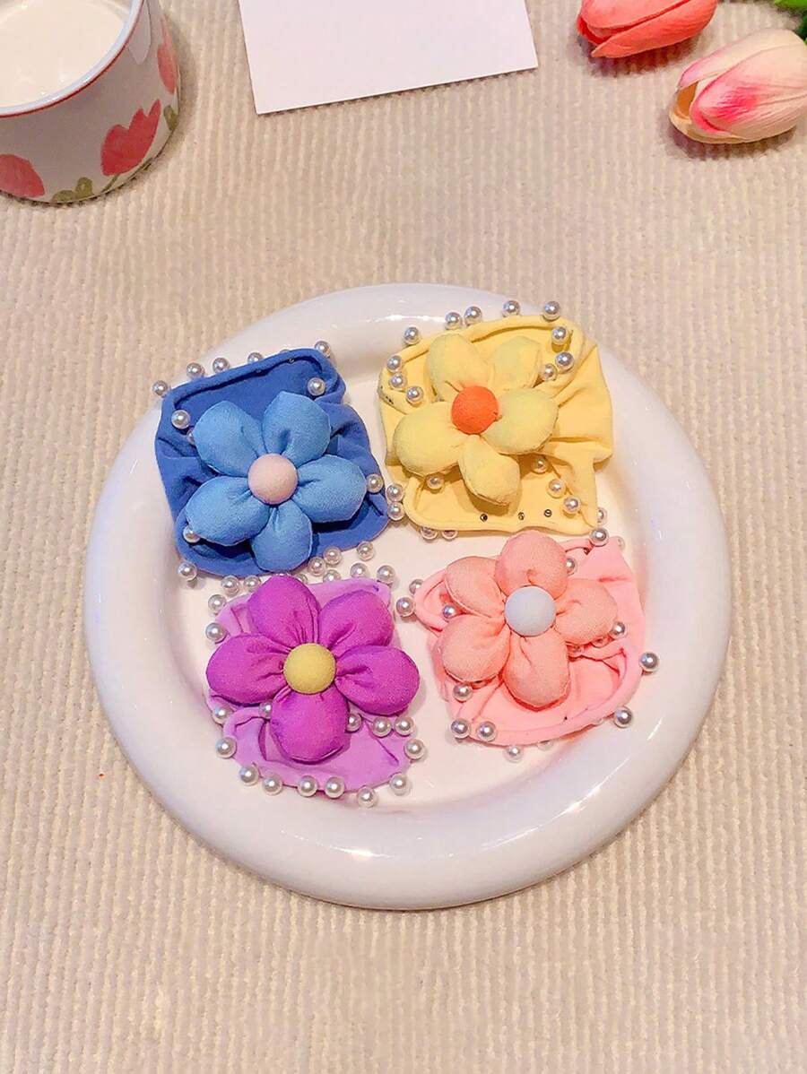1pc High Elasticity Hair Scrunchies, Extra Wide Durable Hair Ties For Ponytail, Sweet & Cute Hair Accessories