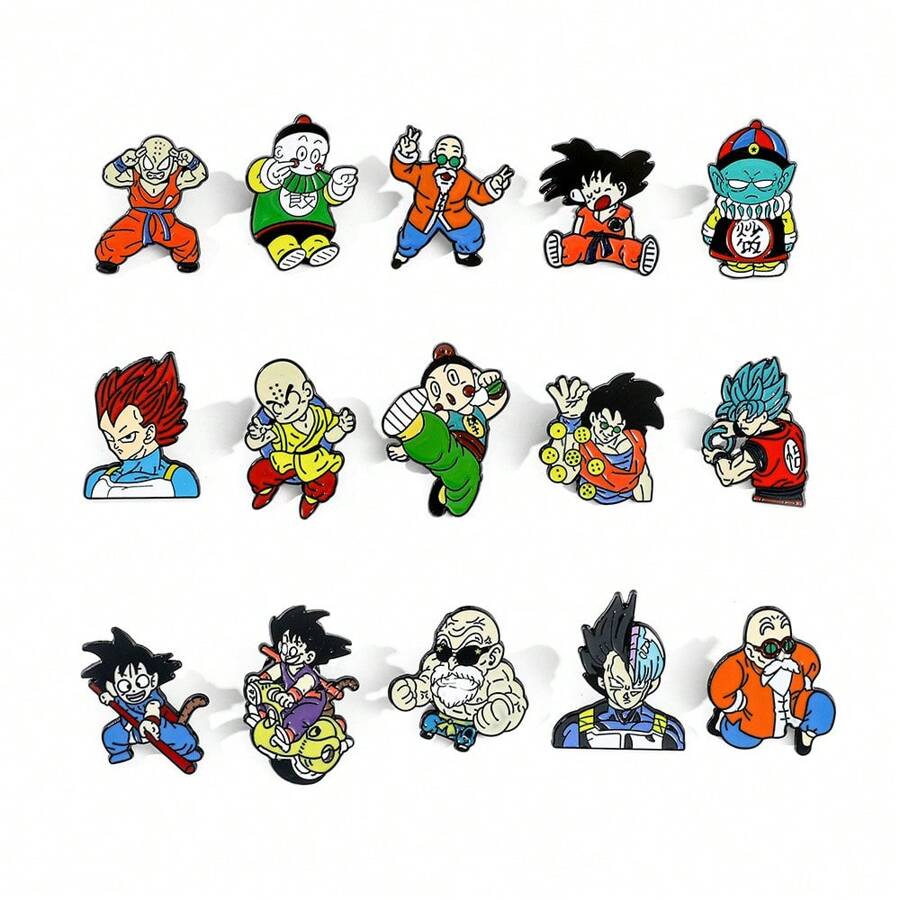 1 pieza de broche personalizado de moda con animación de dragón de bola de fuego súper saiyan Vegeta, accesorio de moda para bolso, adecuado para uso diario o como regalo